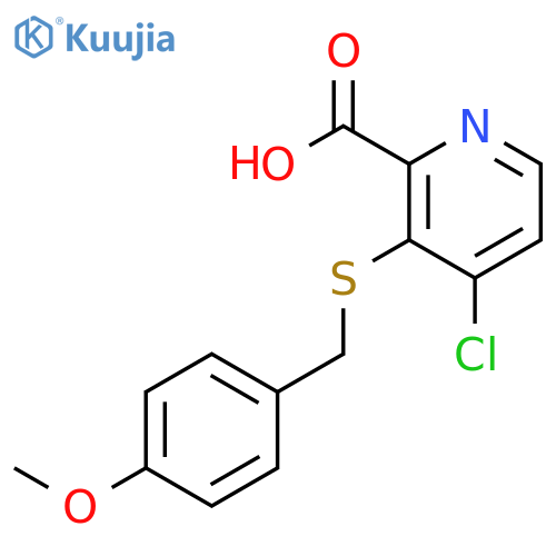 2-PYRIDINECARBOXYLIC ACID, 4-CHLORO-3-[[(4-METHOXYPHENYL)METHYL]THIO]- structure