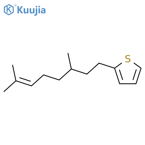 Thiophene, 2-[(3S)-3,7-dimethyl-6-octenyl]- structure