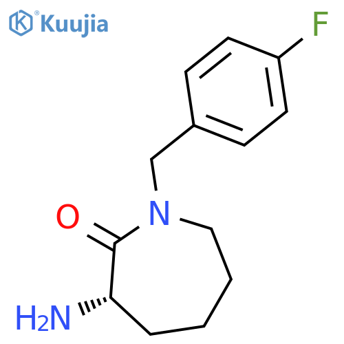 2H-Azepin-2-one, 3-amino-1-[(4-fluorophenyl)methyl]hexahydro-, (3S)- structure