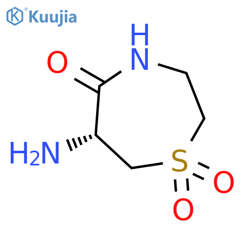 1,4-THIAZEPIN-5(2H)-ONE, 6-AMINOTETRAHYDRO-, 1,1-DIOXIDE, (6R)- structure