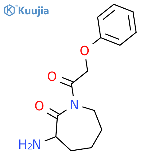 2H-AZEPIN-2-ONE, 3-AMINOHEXAHYDRO-1-(PHENOXYACETYL)- structure