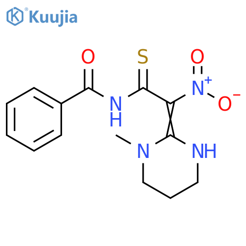 Benzamide,N-[2-nitro-2-(tetrahydro-1-methyl-2(1H)-pyrimidinylidene)-1-thioxoethyl]- structure