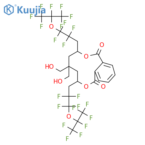1,2-BENZENEDICARBOXYLIC ACID, 2,2-BIS(HYDROXYMETHYL)-1,3-PROPANEDIYLBIS[3,3,4,4-TETRAFLUORO-4-[1,2,2,2-TETRAFLUORO-1-(TRIFLUOROMETHYL)ETHOXY]BUTYL] ESTER structure