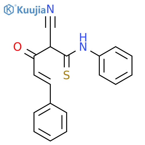 4-PENTENETHIOAMIDE, 2-CYANO-3-OXO-N,5-DIPHENYL-, (E)- structure