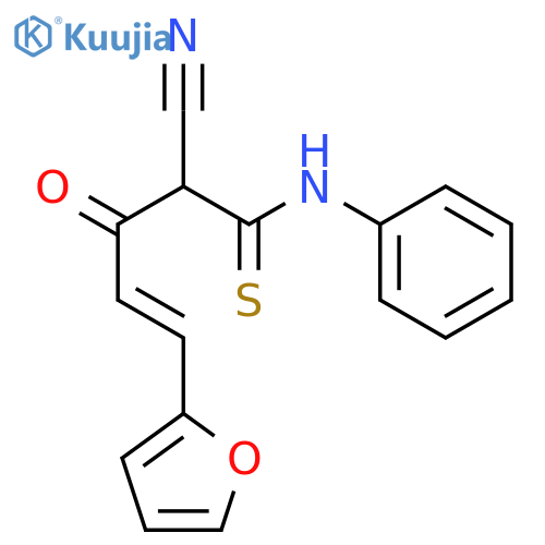 4-PENTENETHIOAMIDE, 2-CYANO-5-(2-FURANYL)-3-OXO-N-PHENYL-, (E)- structure
