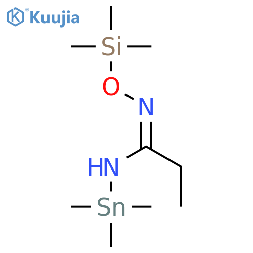 Propanimidamide, N'-[(trimethylsilyl)oxy]-N-(trimethylstannyl)- structure