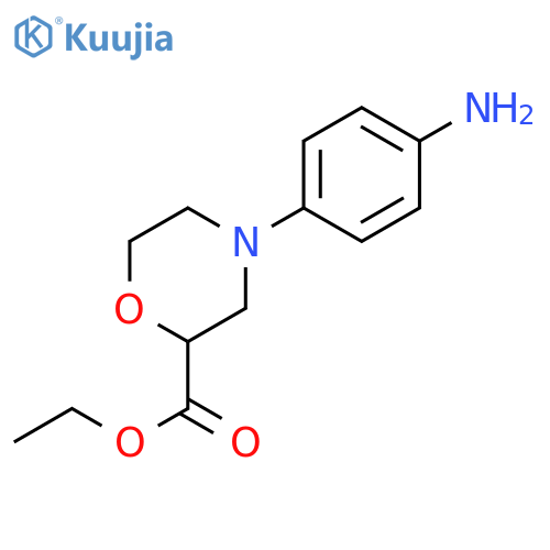 2-Morpholinecarboxylic acid, 4-(4-aminophenyl)-, ethyl ester structure