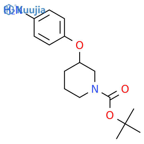 tert-Butyl 3-(4-aminophenoxy)piperidine-1-carboxylate structure