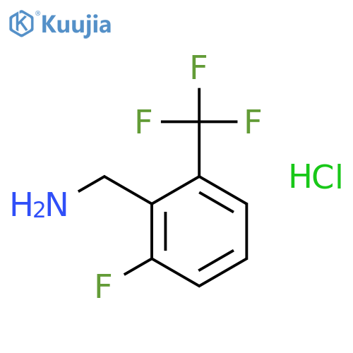 [2-fluoro-6-(trifluoromethyl)phenyl]methanamine;hydrochloride structure