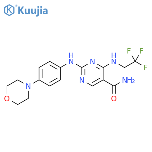 5-Pyrimidinecarboxamide,2-[[4-(4-morpholinyl)phenyl]amino]-4-[(2,2,2-trifluoroethyl)amino]- structure