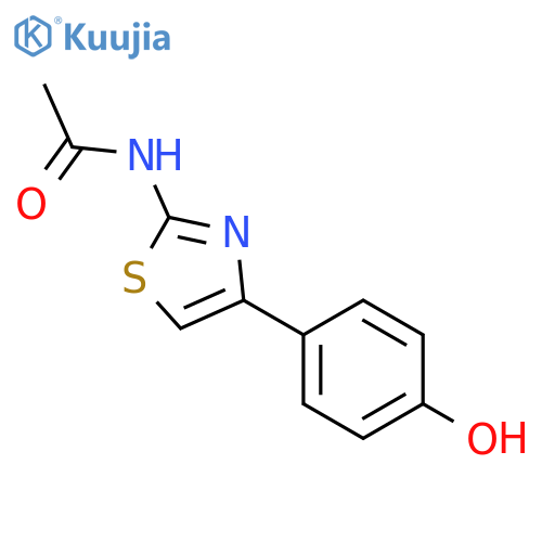 N-4-(4-hydroxyphenyl)-1,3-thiazol-2-ylacetamide structure