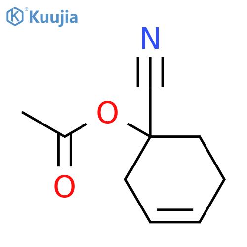 3-Cyclohexene-1-carbonitrile, 1-(acetyloxy)- structure