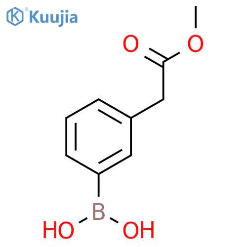 [3-(2-methoxy-2-oxoethyl)phenyl]boronic acid structure