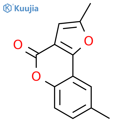 4H-Furo[3,2-c][1]benzopyran-4-one, 2,8-dimethyl- structure