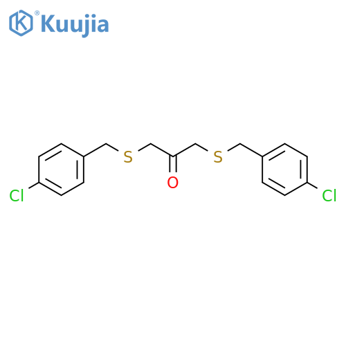 2-Propanone, 1,3-bis[[(4-chlorophenyl)methyl]thio]- structure