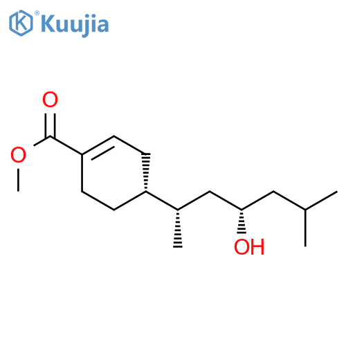 1-Cyclohexene-1-carboxylicacid, 4-[(1S,3S)-3-hydroxy-1,5-dimethylhexyl]-, methyl ester, (4R)- structure