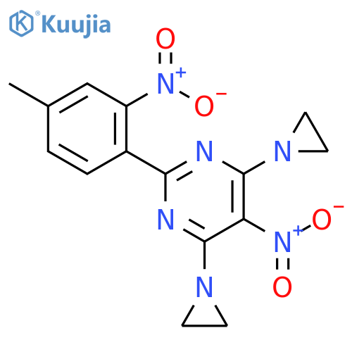 Pyrimidine,4,6-bis(1-aziridinyl)-2-(4-methylnitrophenyl)-5-nitro- (9CI) structure