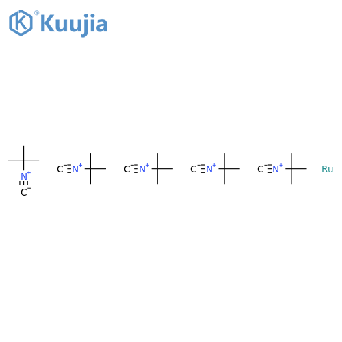 Ruthenium, pentakis(2-isocyano-2-methylpropane)- structure