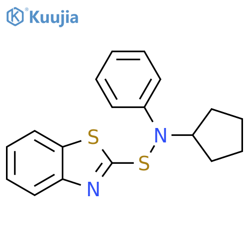 2-Benzothiazolesulfenamide, N-cyclopentyl-N-phenyl- structure