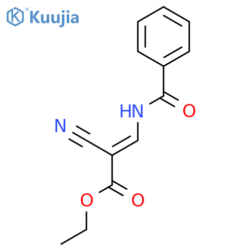2-PROPENOIC ACID, 3-(BENZOYLAMINO)-2-CYANO-, ETHYL ESTER, (E)- structure