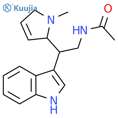 Acetamide,N-[2-(2,5-dihydro-1-methyl-1H-pyrrol-2-yl)-2-(1H-indol-3-yl)ethyl]- structure