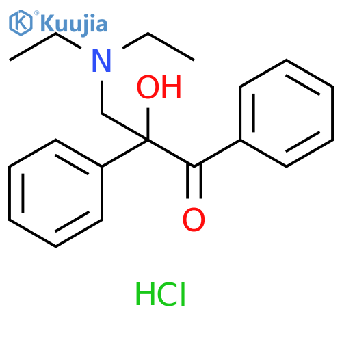 1-Propanone, 3-(diethylamino)-2-hydroxy-1,2-diphenyl-, hydrochloride structure