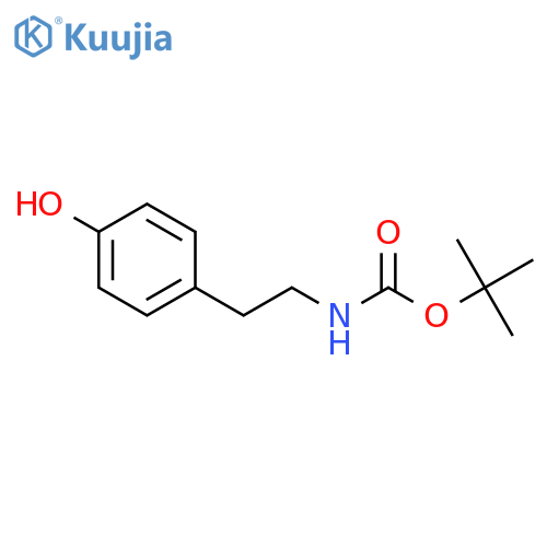 tert-butyl N-[2-(4-hydroxyphenyl)ethyl]carbamate structure