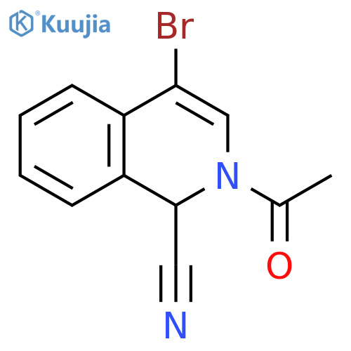 1-Isoquinolinecarbonitrile, 2-acetyl-4-bromo-1,2-dihydro- structure