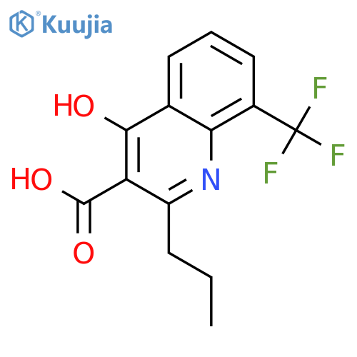 3-Quinolinecarboxylic acid, 4-hydroxy-2-propyl-8-(trifluoromethyl)- structure