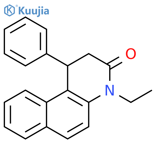 Benzo[f]quinolin-3(2H)-one, 4-ethyl-1,4-dihydro-1-phenyl- structure