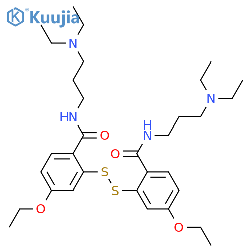 BENZAMIDE, 2,2'-DITHIOBIS[N-[3-(DIETHYLAMINO)PROPYL]-4-ETHOXY- structure