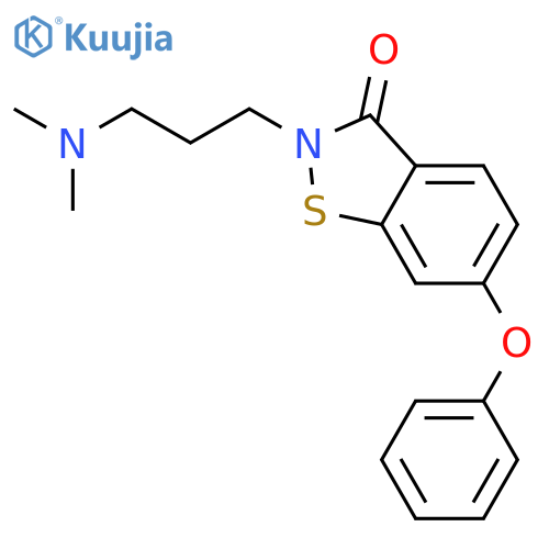 1,2-BENZISOTHIAZOL-3(2H)-ONE, 2-[3-(DIMETHYLAMINO)PROPYL]-6-PHENOXY- structure