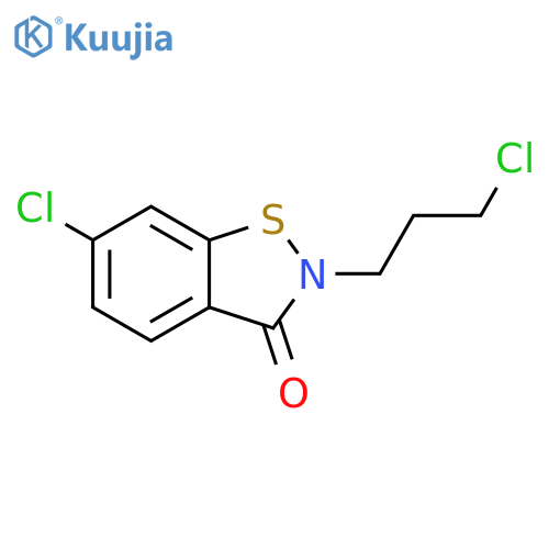 1,2-BENZISOTHIAZOL-3(2H)-ONE, 6-CHLORO-2-(3-CHLOROPROPYL)- structure