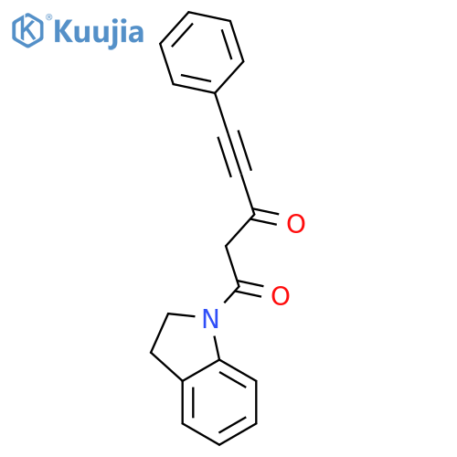 1H-Indole, 1-(1,3-dioxo-5-phenyl-4-pentynyl)-2,3-dihydro- structure