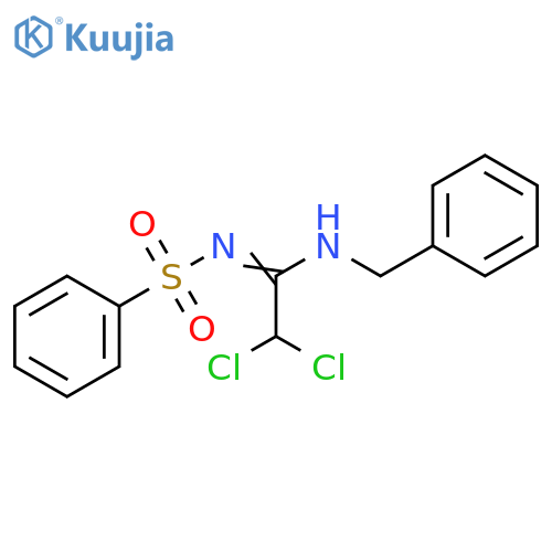 Ethanimidamide, 2,2-dichloro-N-(phenylmethyl)-N'-(phenylsulfonyl)- structure