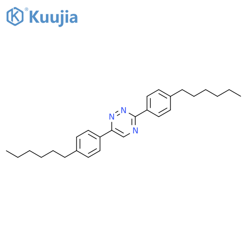 1,2,4-Triazine, 3,6-bis(4-hexylphenyl)- structure