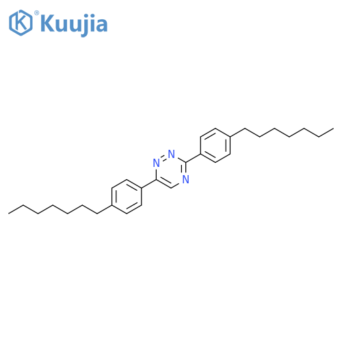 1,2,4-Triazine, 3,6-bis(4-heptylphenyl)- structure