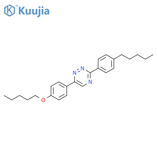 1,2,4-Triazine, 6-[4-(pentyloxy)phenyl]-3-(4-pentylphenyl)- structure