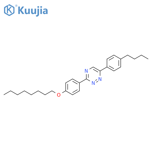1,2,4-Triazine, 6-(4-butylphenyl)-3-[4-(octyloxy)phenyl]- structure