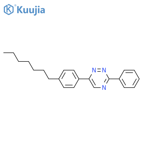 1,2,4-Triazine, 6-(4-heptylphenyl)-3-phenyl- structure