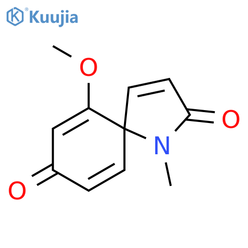 1-Azaspiro[4.5]deca-3,6,9-triene-2,8-dione, 6-methoxy-1-methyl- structure