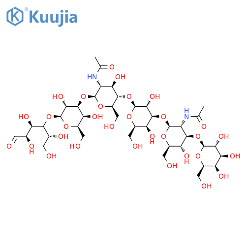 D-Glucose, O-b-D-galactopyranosyl-(1®3)-O-2-(acetylamino)-2-deoxy-b-D-glucopyranosyl-(1®3)-O-b-D-galactopyranosyl-(1®4)-O-2-(acetylamino)-2-deoxy-b-D-glucopyranosyl-(1®3)-O-b-D-galactopyranosyl-(1®4)- structure