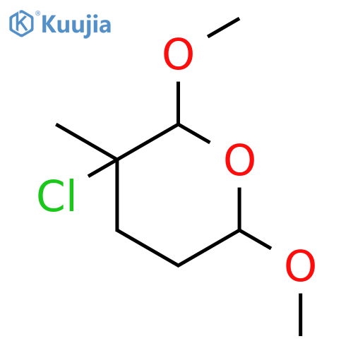 2H-PYRAN, 3-CHLOROTETRAHYDRO-2,6-DIMETHOXY-3-METHYL- structure