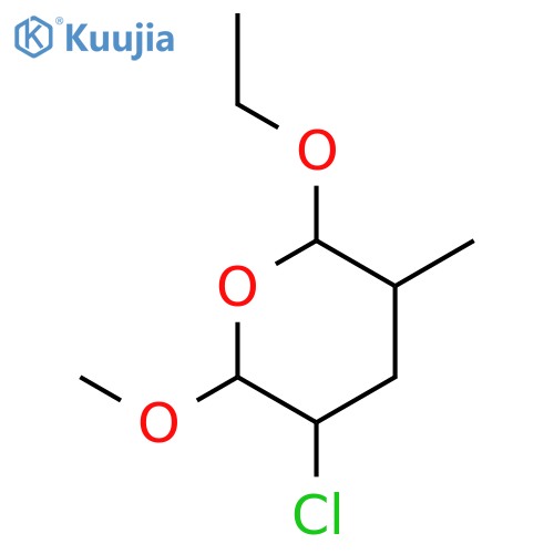 2H-Pyran, 3-chloro-6-ethoxytetrahydro-2-methoxy-5-methyl- structure