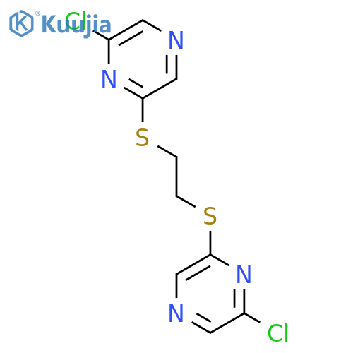 Pyrazine, 2,2'-[1,2-ethanediylbis(thio)]bis[6-chloro- structure