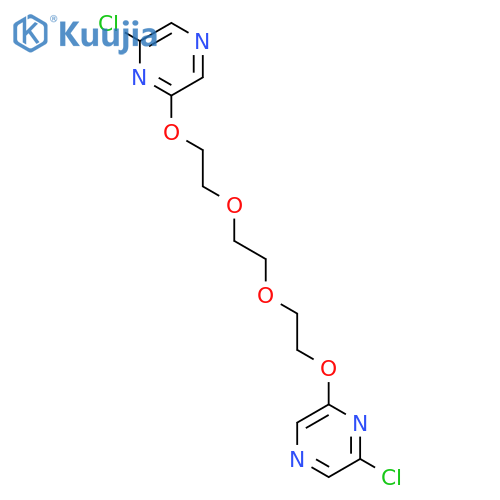 Pyrazine, 2,2'-[1,2-ethanediylbis(oxy-2,1-ethanediyloxy)]bis[6-chloro- structure