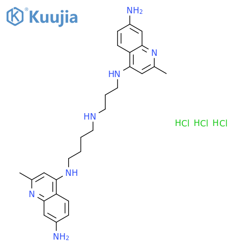 4,7-Quinolinediamine,N4-[3-[[4-[(7-amino-2-methyl-4-quinolinyl)amino]butyl]amino]propyl]-2-methyl-,trihydrochloride (9CI) structure