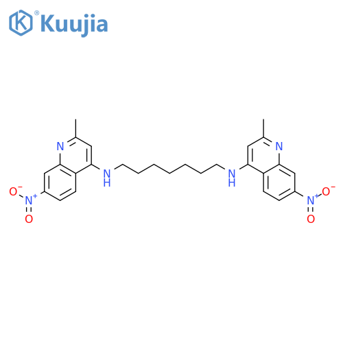 1,7-Heptanediamine,N,N'-bis(2-methyl-7-nitro-4-quinolinyl)-, dihydrochloride (9CI) structure