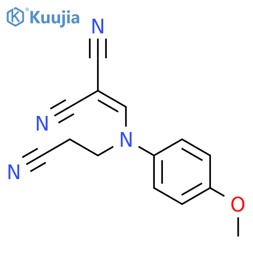 Propanedinitrile, [[(2-cyanoethyl)(4-methoxyphenyl)amino]methylene]- structure