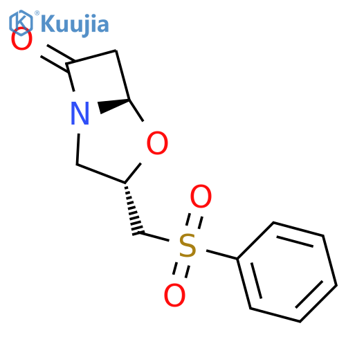 4-OXA-1-AZABICYCLO[3.2.0]HEPTAN-7-ONE, 3-[(PHENYLSULFONYL)METHYL]-, CIS- structure